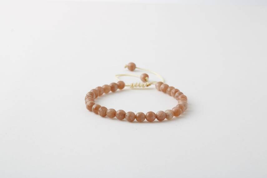 Güneş Taşı 6mm Merdiven Kapama Doğal Taş Bileklik - 2