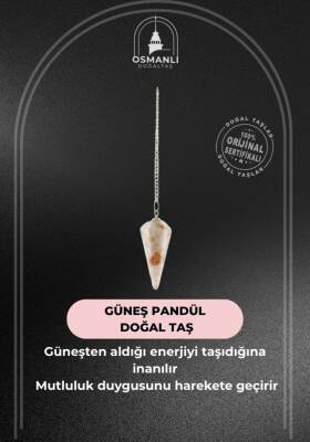 Güneş Taşı Doğal Taş Pandül - 2