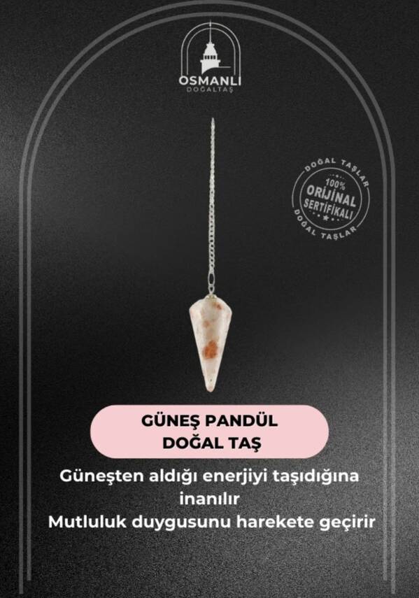 Güneş Taşı Doğal Taş Pandül - 2