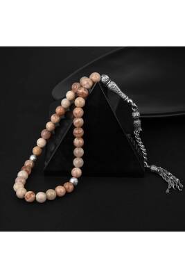 Güneş Taşı Doğal Taş Tesbih 33lük - 8mm - Osmanlı Doğaltaş