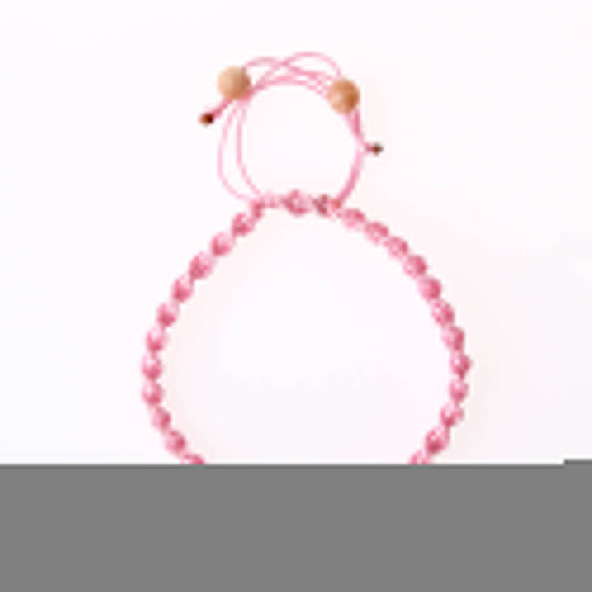 Güneş Taşı-Lepidolit Doğal Taş Makrome Örgü Bileklik - 4