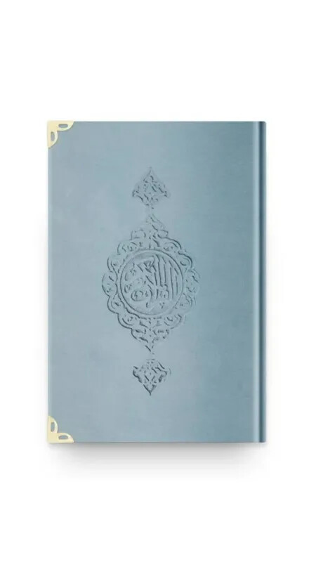 Hafız Boy Kadife Kuranı Kerim Mavi - Hayrat Neşriyat
