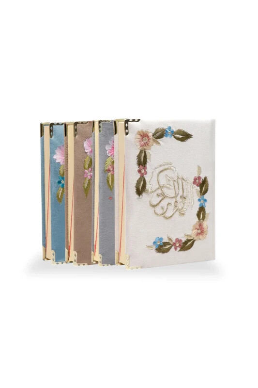 Hafız Boy Nakışlı Süngerli Kadife Kuranı Kerim - Furkan Neşriyat