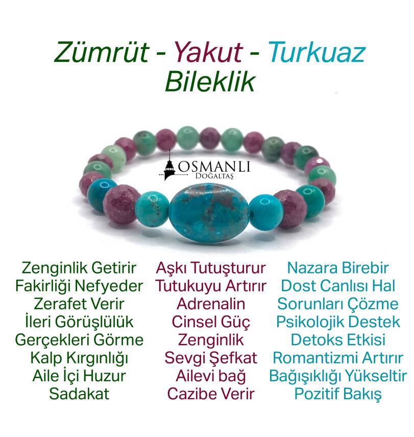 Hakiki Doğal Sertifikalı Zümrüt Doğal Taş Gümüş Aparatlı Misinalı Bileklik 6mm - 2