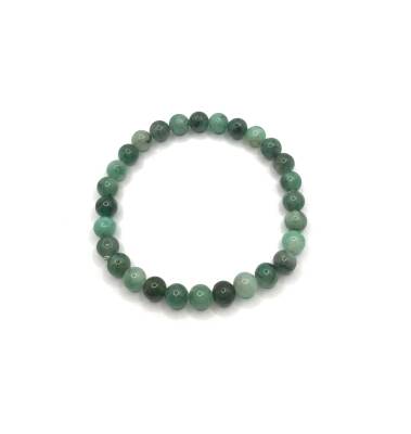 Hakiki Doğal Sertifikalı Zümrüt Doğal Taş Misinalı Bileklik 6mm - 2