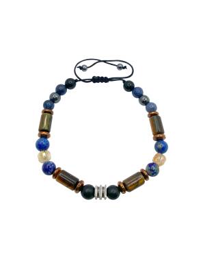 Hakiki Doğal Sertifikalı Zümrüt - Sitrin Doğal Taş Gümüş Aparatlı Misinalı Bileklik Fasetli 6mm - 3