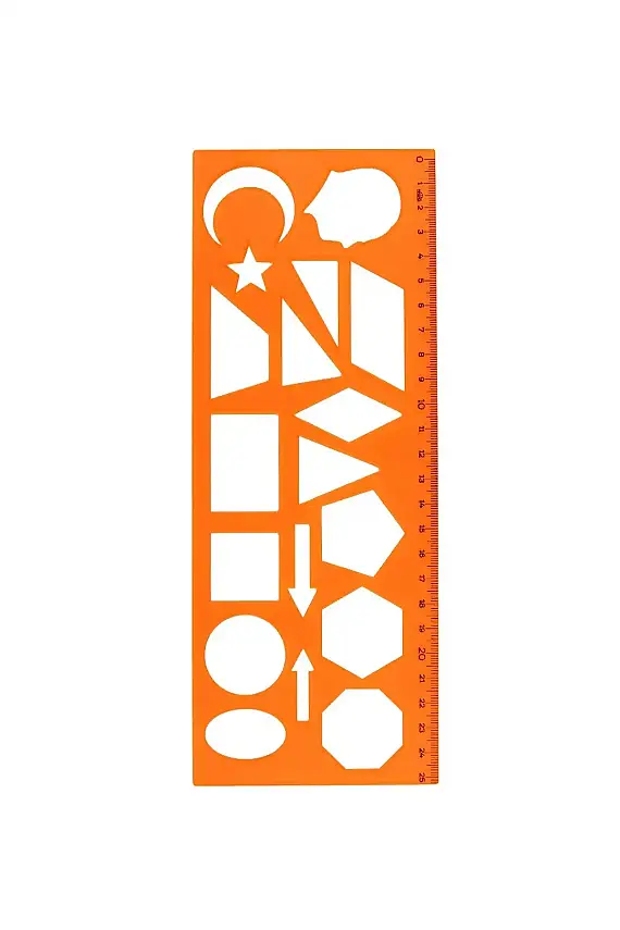 Hatas Geometrik Şekiller Şablonu 25 cm - 1