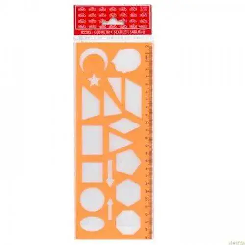 Hatas Geometrik Şekiller Şablonu 25 cm - 1