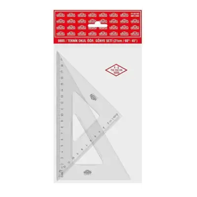 Hatas Teknik Gönye Seti 21 cm 60-45 - 2