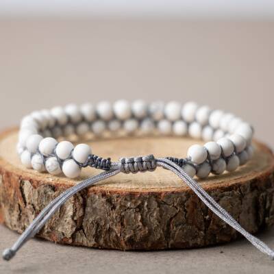 Havlit 4mm Çift Sıra Doğal Taş Bileklik - 3