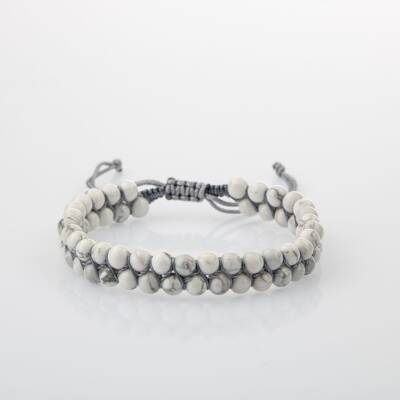 Havlit 4mm Çift Sıra Doğal Taş Bileklik - 4