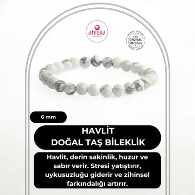 Havlit 6mm Doğal Taş Bileklik - 1