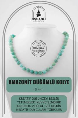 Havlit 8 mm Düğümlü Doğal Taş Kolye - Osmanlı Doğaltaş