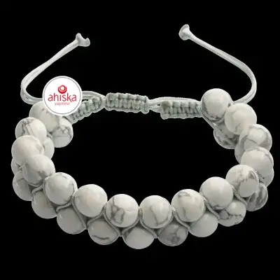 Havlit 8mm Çift Sıra Makrome Doğal Taş Bileklik - 3