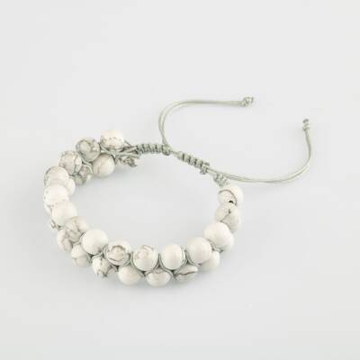 Havlit 8mm Çift Sıra Makrome Doğal Taş Bileklik - Osmanlı Doğaltaş