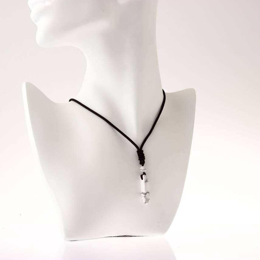 Havlit Doğal Taş Kolye Ucu 3cm - 1