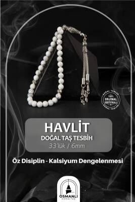Havlit Doğal Taş Tesbih 33lük - 6mm - Osmanlı Doğaltaş