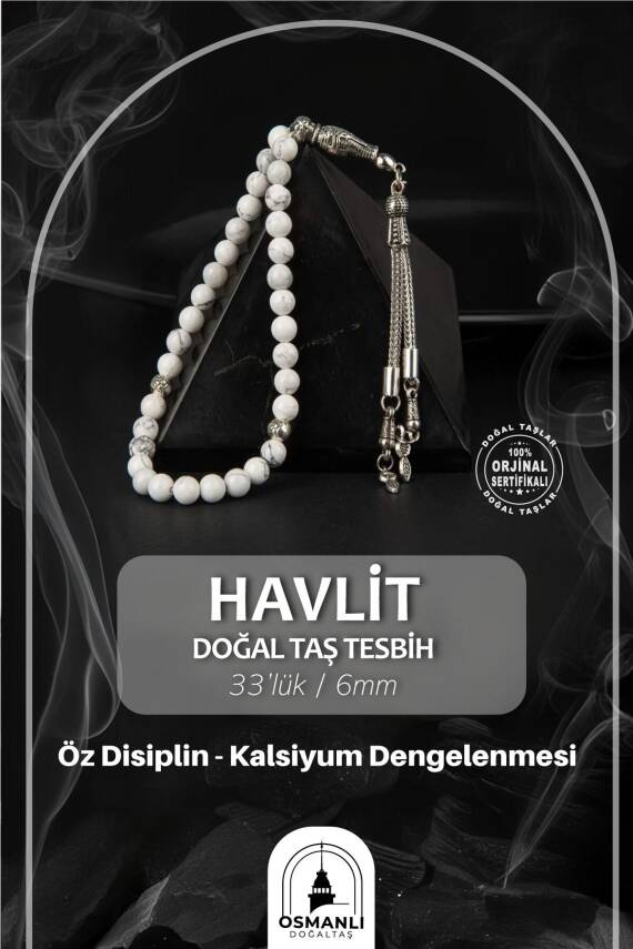 Havlit Doğal Taş Tesbih 33lük - 6mm - 1