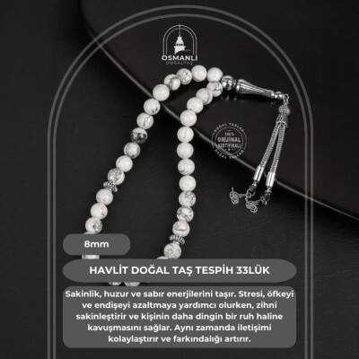 Havlit Doğal Taş Tesbih 33lük - 8mm - 2
