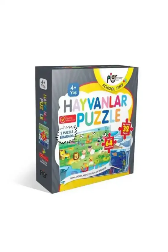 Hayvanlar Puzzle 2 Puzzle Bir Arada - 1
