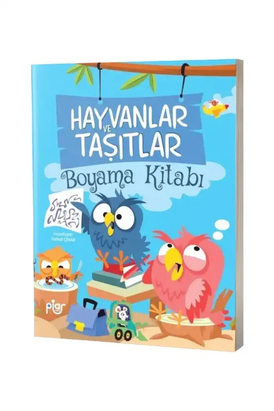 Hayvanlar ve Taşıtlar Boyama Kitabı - 2