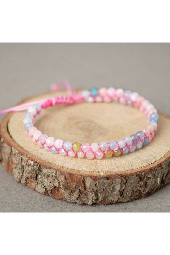 Helidor 3-4mm Çift Sıra Doğal Taş Bileklik - 2