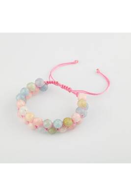 Helidor 8mm Çift Sıra Makrome Doğal Taş Bileklik - 2