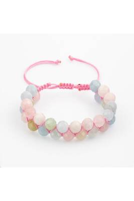 Helidor 8mm Çift Sıra Makrome Doğal Taş Bileklik - 3