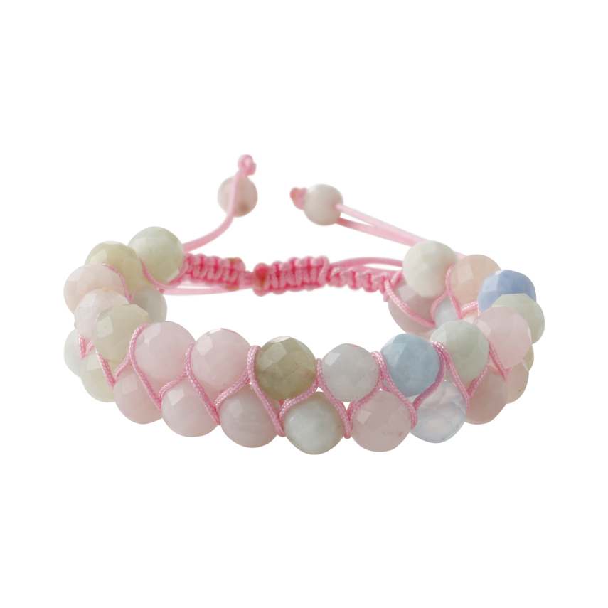 Helidor 8mm Çift Sıra Makrome Doğal Taş Bileklik - 3