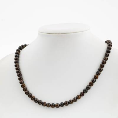 Hematit 6 mm Dizi Doğal Taş Kolye - Osmanlı Doğaltaş