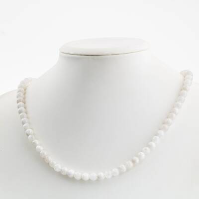 Hematit 6 mm Dizi Doğal Taş Kolye - 3