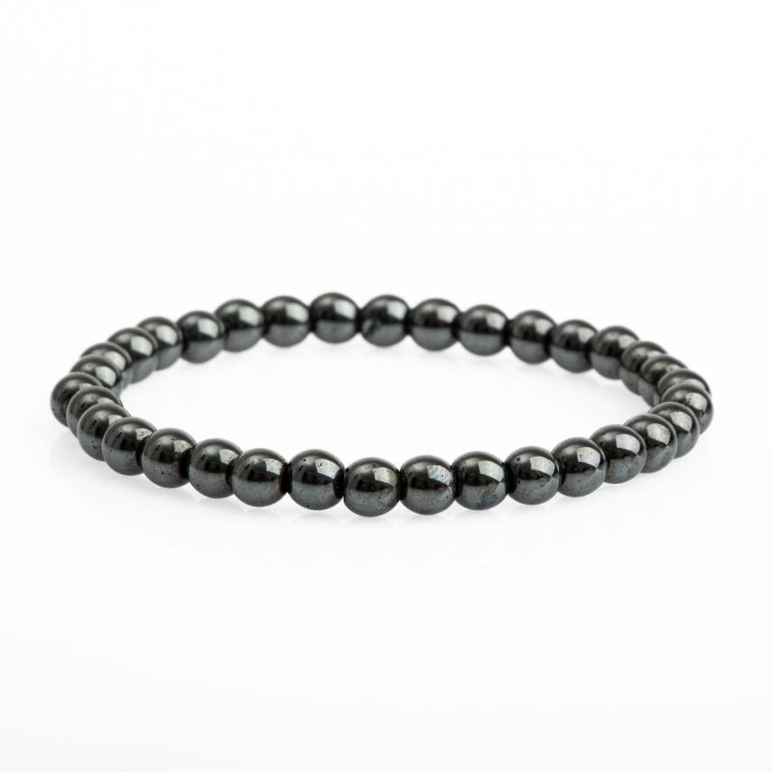 Hematit 6mm Doğal Taş Bileklik - 1