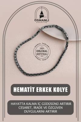 Hematit Doğal Taş Erkek Kolye - Osmanlı Doğaltaş