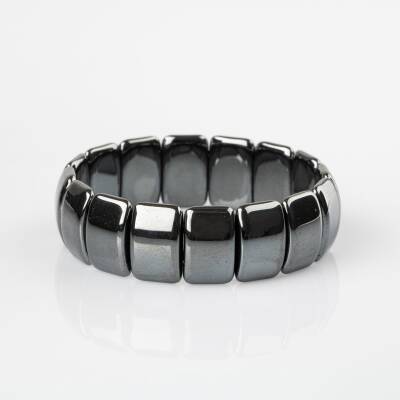 Hematit Doğal Taş Geniş Kesim Bileklik - 2