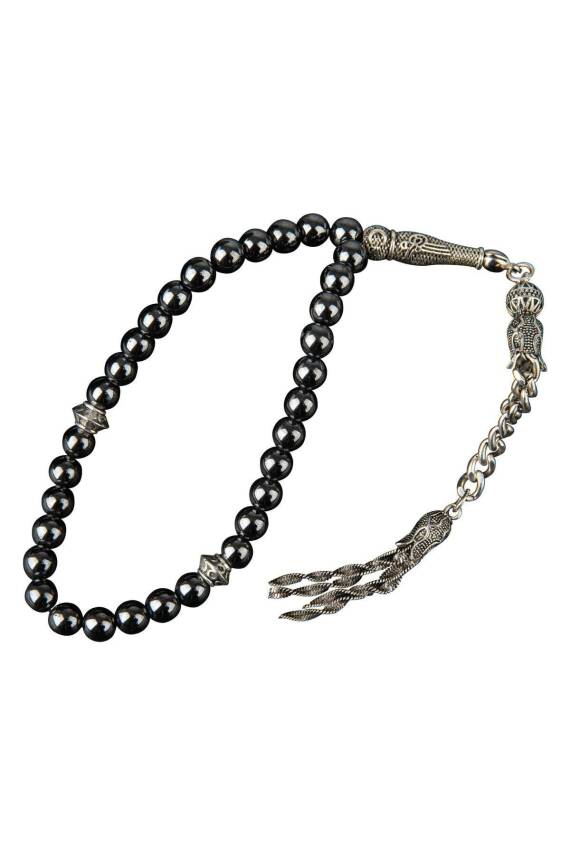 Hematit Doğal Taş Tesbih 33lük - 6mm - 5