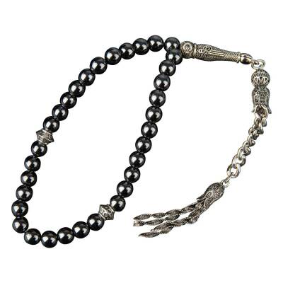 Hematit Doğal Taş Tesbih 33lük - 6mm - Doğal Taş