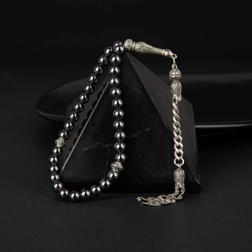 Hematit Doğal Taş Tesbih 33lük - 6mm - 3