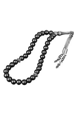 Hematit Doğal Taş Tesbih 33lük - 8mm - 4