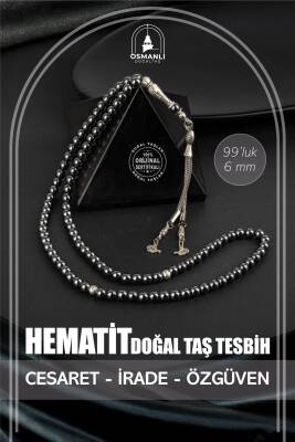 Hematit Doğal Taş Tesbih 99luk - 6mm - Osmanlı Doğaltaş