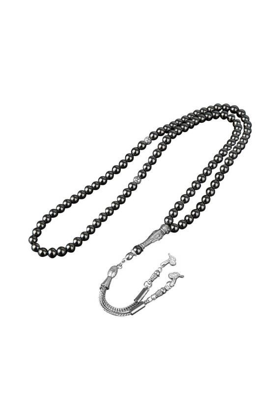 Hematit Doğal Taş Tesbih 99luk - 6mm - 2