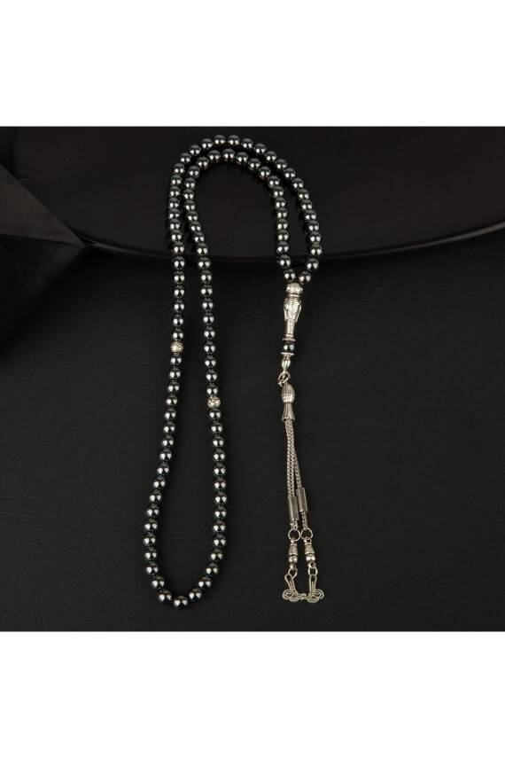 Hematit Doğal Taş Tesbih 99luk - 6mm - 4