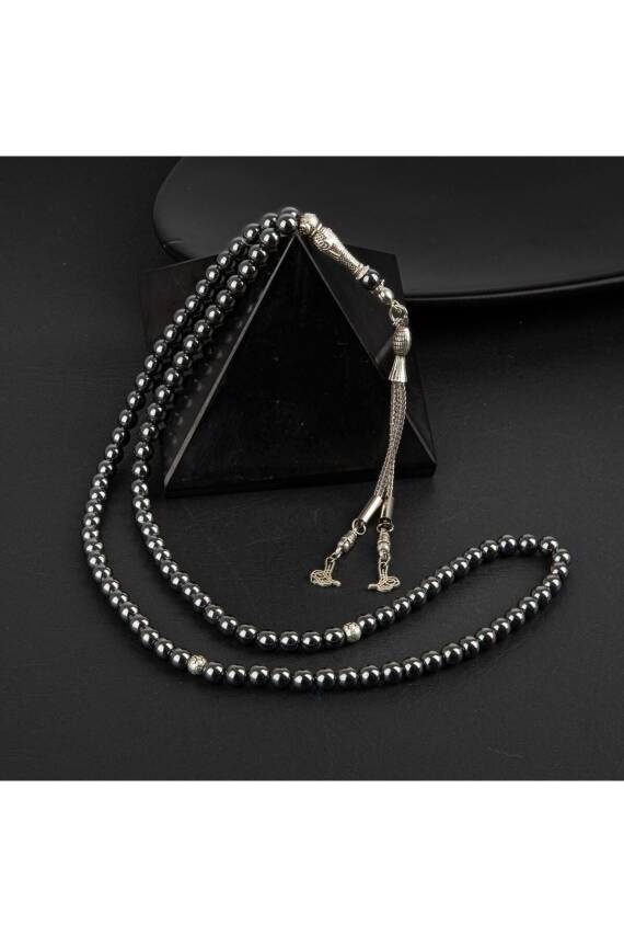 Hematit Doğal Taş Tesbih 99luk - 6mm - 5