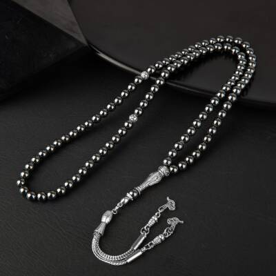 Hematit Doğal Taş Tesbih 99luk - 6mm - 5