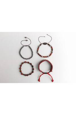 Hematit-Kaplan Gözü-Labradorit Erkek Doğal Taş Bileklik Seti - Osmanlı Doğaltaş