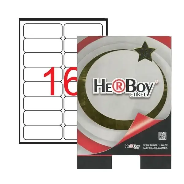 Herboy Lazer Etiket Beyaz HB 1016 99.1 x 34 mm - 1