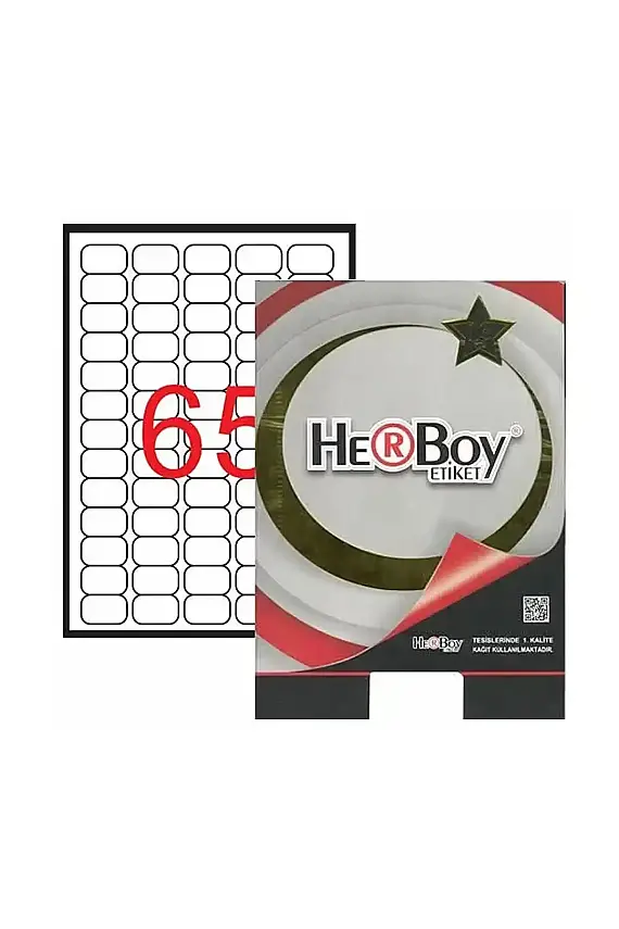 Herboy Lazer Etiket Beyaz Hb-1065 38.1 x 21.2 mm - 1