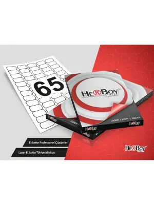 Herboy Lazer Etiket Beyaz HB 1065 38.1 x 21.2 mm - 1