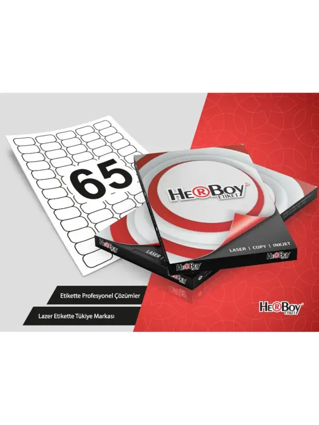 Herboy Lazer Etiket Beyaz HB 1065 38.1 x 21.2 mm - 2