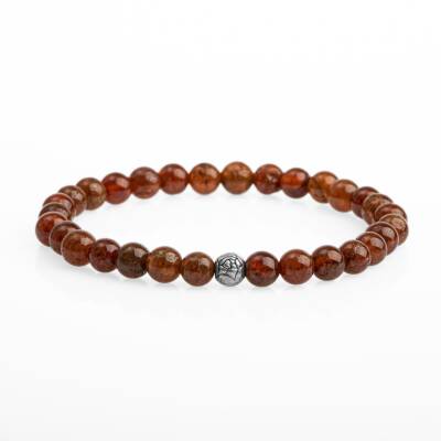 Hessonit Lal 6mm Doğal Taş Bileklik - Osmanlı Doğaltaş