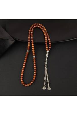 Hessonit Lal Doğal Taş Tesbih 99luk - 6mm - 2
